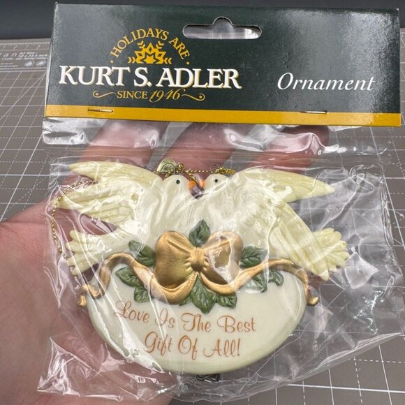 Kurt S. Adler Other - Kurt S. Adler White Dove Ornament With Gold Accents NOS